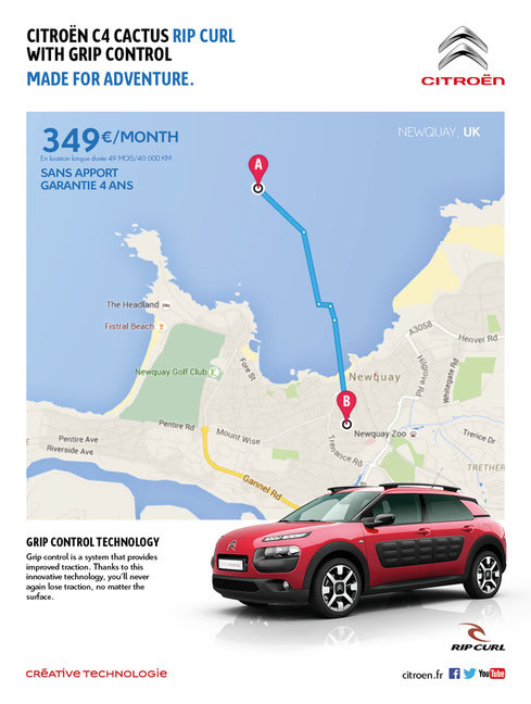 Création cartographie - Citroën Cactus