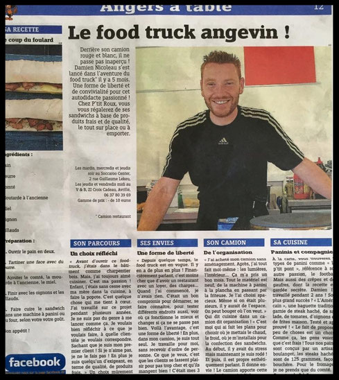 Chez P'tit Roux - Food Truck Angers, Maine et Loire, Pays de La Loire, panini, americain, frite, crepe, gaufre, evenement, mariage, bapteme, fouee