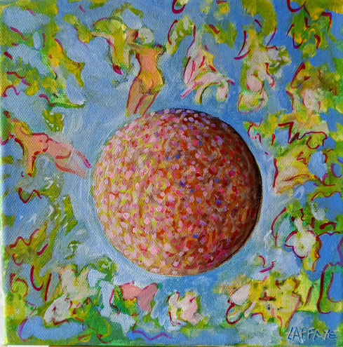 Fragmentation. Série Nouvelle Terre. Acrylique. 20 x 20 cm. Disponible. 60€.