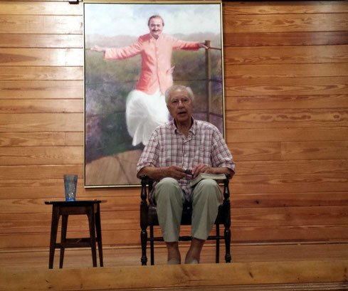 June 2015 : Bill giving a talk in the Meeting Place at the Meher Center, Myrtle Beach, SC. Photo taken by Anthony Zois