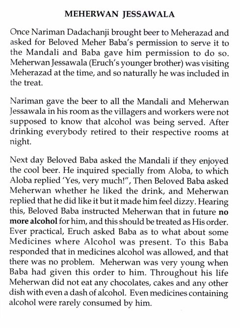 Courtesy of "Memorable Moments with Meher Baba" by Faroukh Bastani - p.29