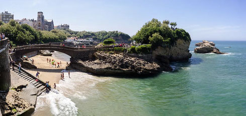 Vue sur Biarritz et son rocher