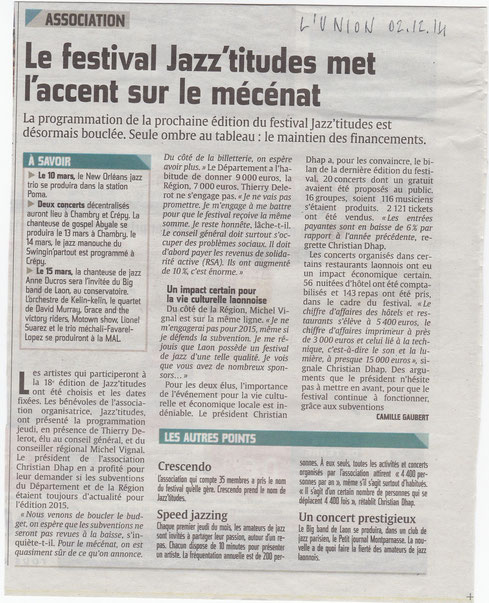 L'Union 2 déc 2014