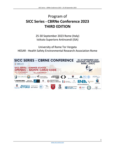 Program SICC Series - CBRNe Conference 2023