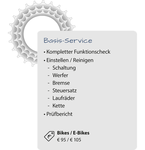 Basis-Service für Fahrrad