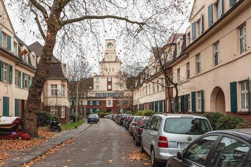 Die Arbeitersiedlung Hüttenheim in Duisburg in Ruhrgebiet