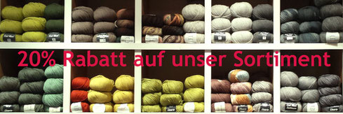 20% Rabatt auf unser Sortiment