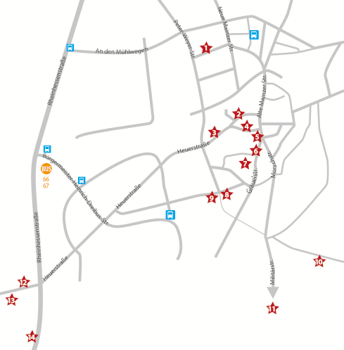 Lageplan Winzerhöfe in Mainz-Hechtsheim