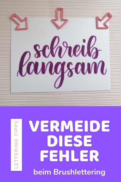 Vermeide diese 5 Fehler beim Brushlettering - Lettering Tipps zu den 5 häufigsten Fehler die Anfänger machen beim Brushlettering. Verbessere dein Lettering dank diesen einfachen Tipps und Tricks