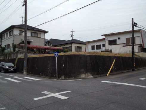 日進市 ガレージデッキのある洋風外構 元々の敷地