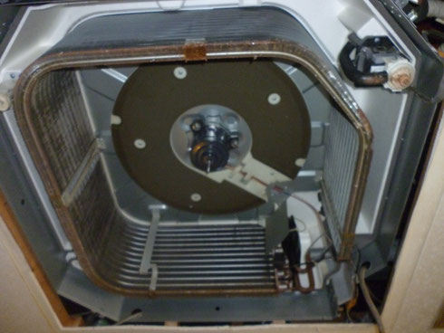 熱交換器、汚れています。