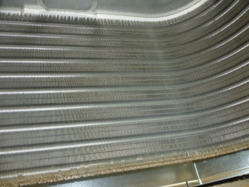 洗浄後の熱交換器