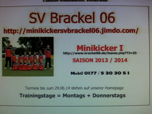 Visitenkarte Minikicker 