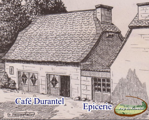 Le café et l'épicerie Durantel à Aubespeyre (Junhac) - G Paupelain