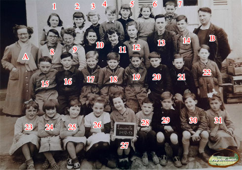 école de Lacapelle-del-Fraisse 1952-1953