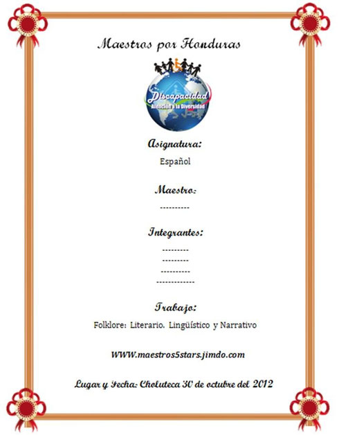 Variedad De Disenos Para Portadas De Informes Maestros Por Honduras