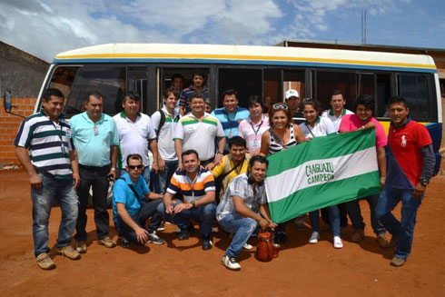 Con los Colegas del Circulo de Periodistas de Caaguazu