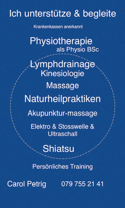 Physiotherapie Carol Meggen, Carol Praxis Meggen, Physiothperapie  Carol Küssnacht, Meggen, 