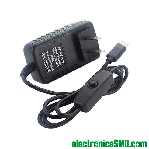adaptador voltaje raspberry pi guatemala 5v 3a, fuente de voltaje para raspberrypi, guatemala, electronica, fuente adaptador transformador 5V 3A