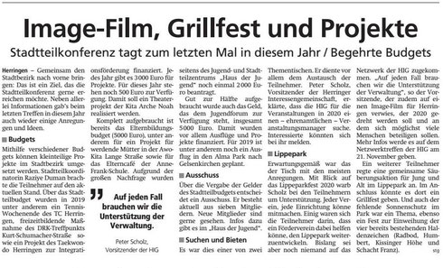 WA 19.11.19 - Image-Film, Grillfest und Projekte