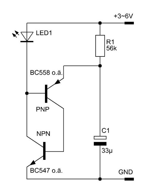 Einfacher LED-Blitzer - Elektronische Basteleien