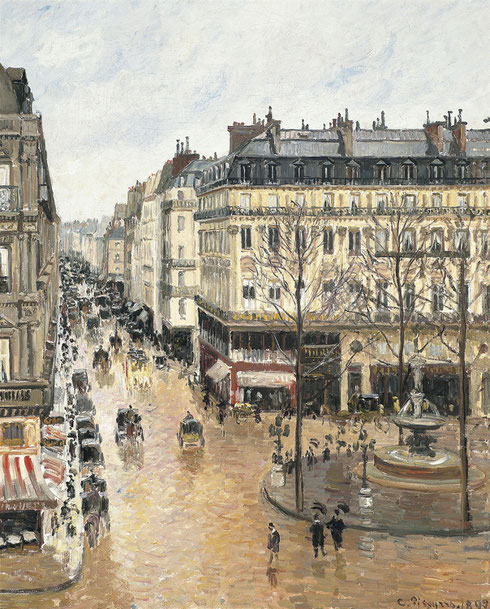 Camille Pisarro.Rue Saint Honoré por la tarde, efecto de lluvia 1897