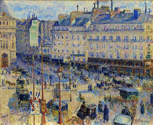 La place de Havre, Paris 1893.Óleo sobre lienzo,60x73cm.The Art Institute of Chicago, Potter Palmer collection.