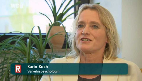 Verkehrspsychologin Karin Koch im WDR in der Sendung (R)echt clever