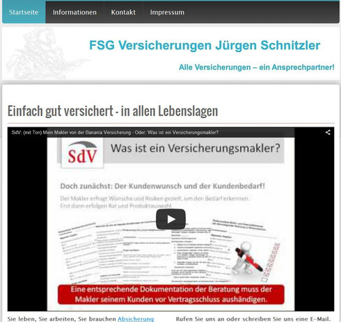 Bild der Website FSG-Versicherungen