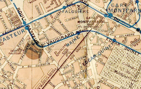 Ausschnitt aus L. Guilmin: Plan de Paris, 1913