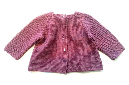 Babyjäckchen in Rosy Green Wool