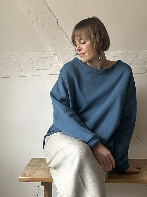 Oversize-Sweater  / azurblau