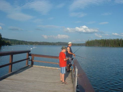 Fishing at Lac Le Jeune, July 2012