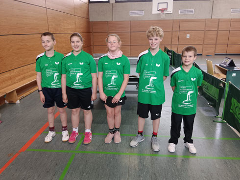 Felix Sailer, Jasmin Bohnet, Zoey Schierle, Tian König, Marius Müller