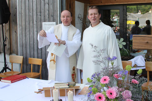 Abschied von Pfarrer Albert Wicki und Pastoralassistent Donat Haltiner im 2015.