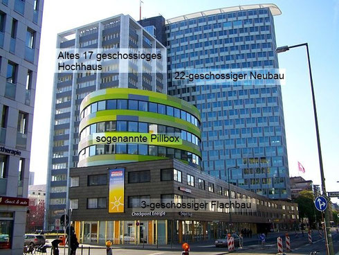 Der Gebäudekomplex (von Markgrafenstraße aus gesehen) Bild: Blunt.