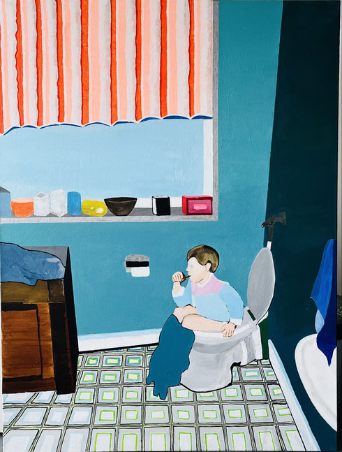 Bathroom Scene | 120 x 160 x 2 cm | 2023