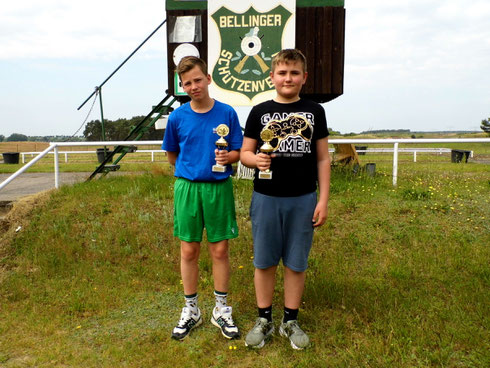 links Nils Tröschel und rechts E.Westphal Gewinner der Vereinsmeisterschaft Luftgwehr 2025