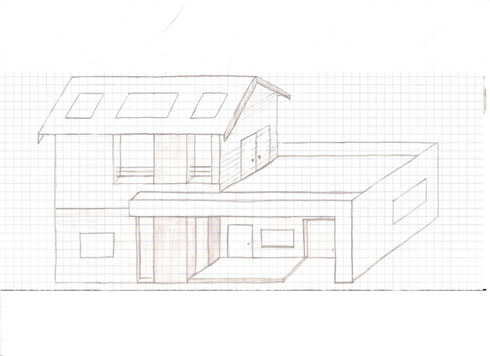 Voici Divers Dessins Effectués à Main Levée De Bâtiments
