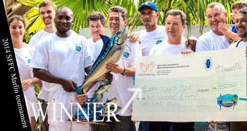 Seychelles fishing tournament winners Jan. 2014