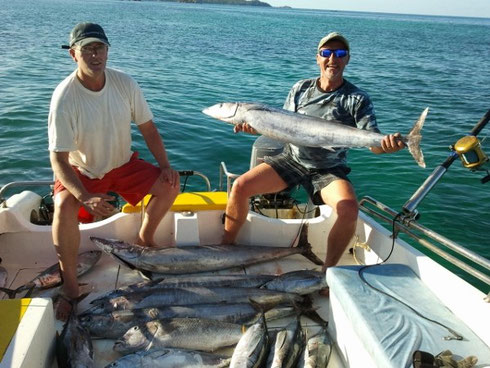 Seychelles fishing mixed trolling catch