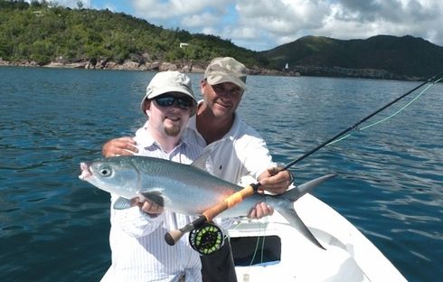 Seychelles fishing fly catch Milkfish