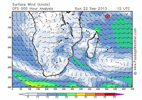 Seychelles fishing wind chart
