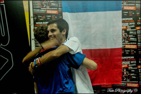 R.Lebois & A.Claris after the announce of the results. Photo : T.Bourbon