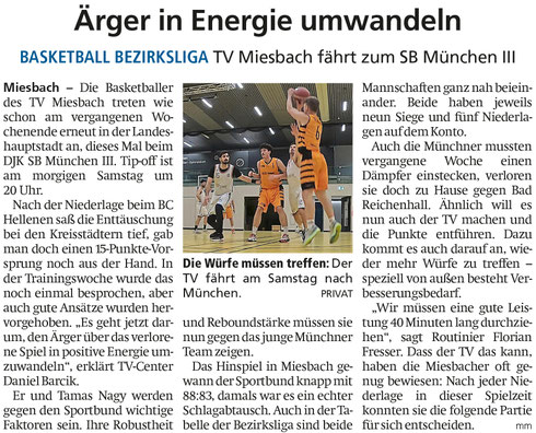Artikel im Miesbacher Merkur am 6. März 2026 - Zum Vergrößern klicken
