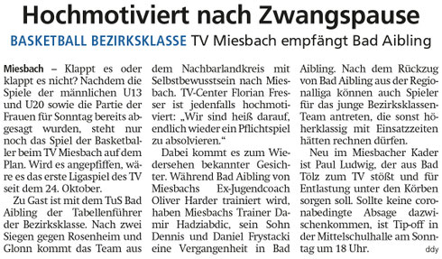 Artikel im Miesbacher Merkur am 5. Februar 2022 - Zum Vergrößern klicken