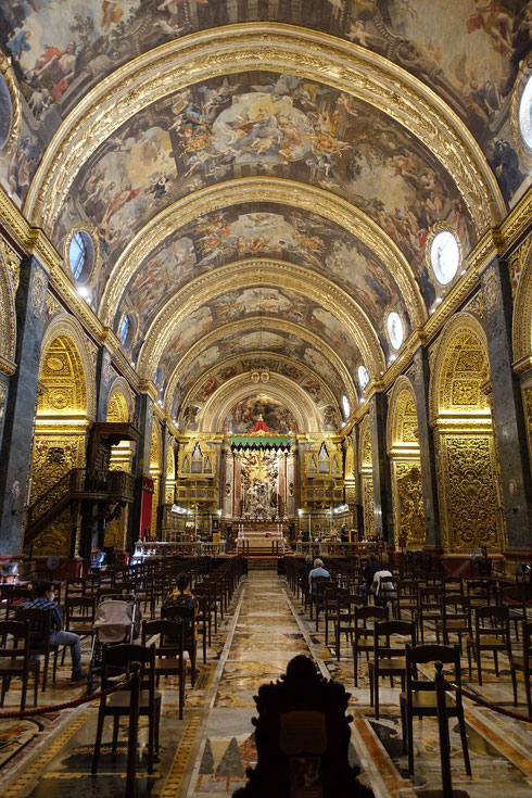 Malte, La Valette : St John's Co-Cathédrale, chef-d'oeuvre unique de l'art baroque 