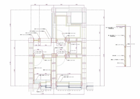 改修枠廻り詳細図