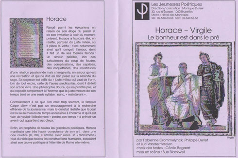 Programme typique du Théâtre Poème pour "Le bonheur est dans le pré"