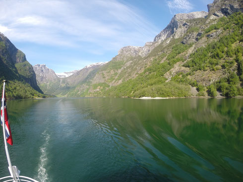 sur le fjord Nærøyfjorden